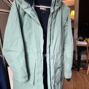 Lands' End Navy Fleece Jacket